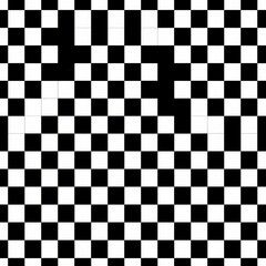 Fototapeta premium seamless pattern, Abstract black and white checkered pattern, ideal for backgrounds or textures. Modern optical illusion design.