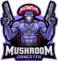 Mushroom gangster mascot