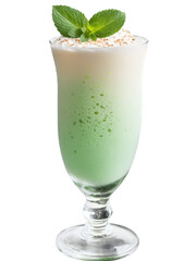 Nevada Absinthe Frappe Tall glass with ice absinthe milk and sugar blended and topped
