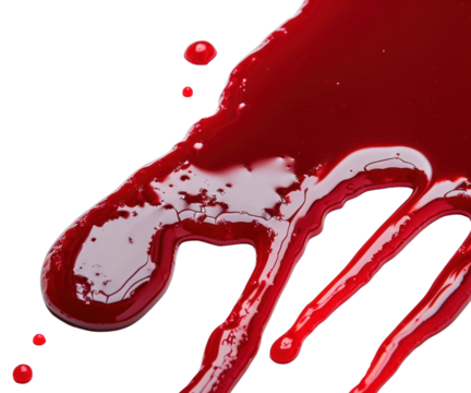 PNG Photo of bloood dripping refreshment splattered ketchup.