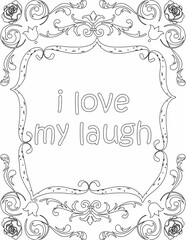 Printable floral coloring page for kids and adults with positive words for self love and self care. it helps to struggle against life to enjoy the tough journey
