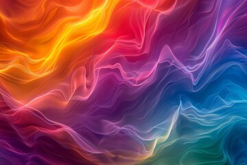 Obraz premium Below the wallpaper is a wavy design made of multicolored colors.