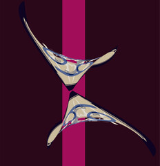 Abstract contemporary art. Abstract figures. Minimalist style.  Logo, print, sticker