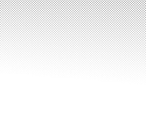 Black abstract dotted halftone on transparent background