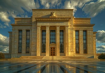 Obraz premium The building is a large, old-fashioned building with a lot of windows