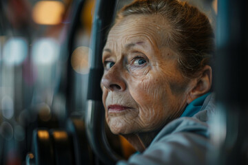 Beautiful elderly people attending gym having healthy lifestyle way of life, modern indoors sports space, Generative AI