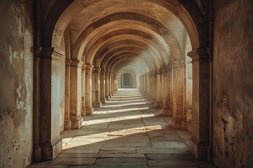 An ancient Africa city's passage leading to a courtyard.