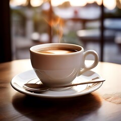 cup of coffee on the table