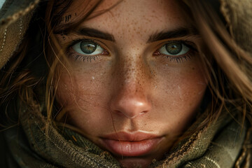 Apocalypse dangerous nature disaster ruined city generative Ai concept