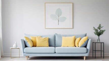 Serene Living Room with a Touch of Nature