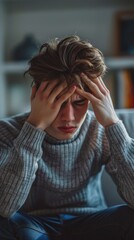 person with headache