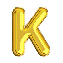 Gold foil balloon English letter K