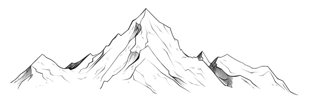 PNG Mountain sketch outdoors drawing.
