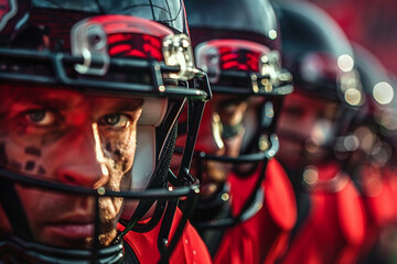 Obraz premium Dynamic expressive Generative AI picture american football soccer rugby sports competition match