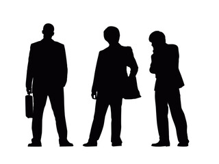 Business people silhouettes vector 
