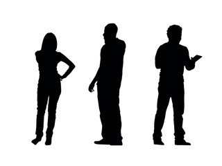 VECTOR MEN WALKING SIMPLE SILHOUETTE
