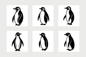 Fototapeta premium Emperor penguin icon vector illustration. 