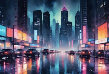 Fototapeta premium cityscape at night