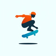 Fototapeta premium illustration of a snowboarder jumping