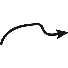 Doodle Arrow Direction, Hand Drawn Arrow Mark Icon