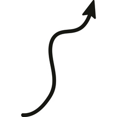 Doodle Arrow Direction, Hand Drawn Arrow Mark Icon