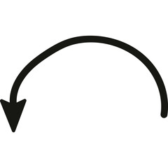 Doodle Arrow Direction, Hand Drawn Arrow Mark Icon
