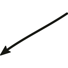 Doodle Arrow Direction, Hand Drawn Arrow Mark Icon