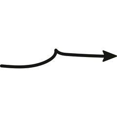 Doodle Arrow Direction, Hand Drawn Arrow Mark Icon
