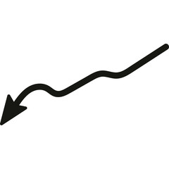 Doodle Arrow Direction, Hand Drawn Arrow Mark Icon