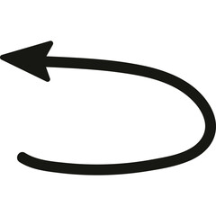 Doodle Arrow Direction, Hand Drawn Arrow Mark Icon