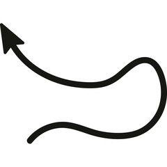 Doodle Arrow Direction, Hand Drawn Arrow Mark Icon