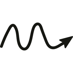 Doodle Arrow Direction, Hand Drawn Arrow Mark Icon