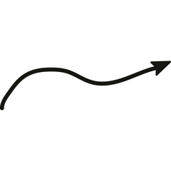 Doodle Arrow Direction, Hand Drawn Arrow Mark Icon