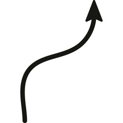 Doodle Arrow Direction, Hand Drawn Arrow Mark Icon