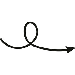 Doodle Arrow Direction, Hand Drawn Arrow Mark Icon