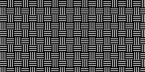 Overlapping Pattern Minimal diamond geometric waves backdrop abstract wave line. dark black seamless tile stripe overlap creative retro square line backdrop pattern background.