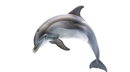 Dolphin on White Background
