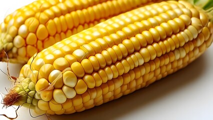 Corn on white background, Ai Generated