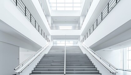 Fototapeta premium Staircase in a Modern Building