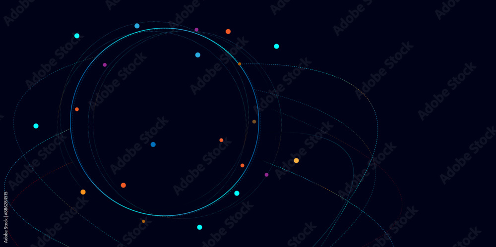 Poster Global network connection or communication and social network concept background. Futuristic globe data network elements background