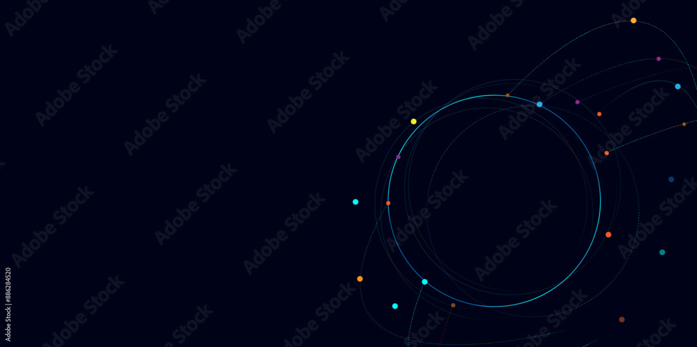 Poster Global network connection or communication and social network concept background. Futuristic globe data network elements background