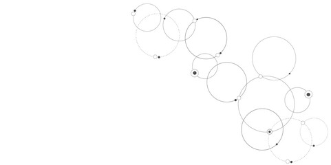 Obraz premium Vectors Geometric circuit dots and lines connection for communication technology and social network concept background.