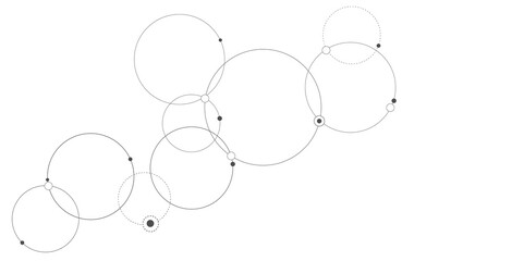 Vectors Geometric circuit dots and lines connection for communication technology and social network concept background.