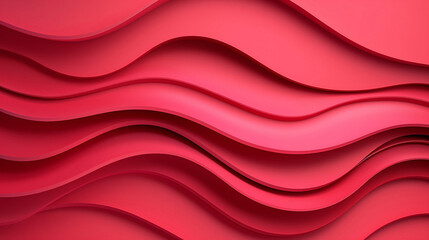 Red wavy surface, abstract background