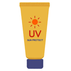 日焼け止めのイラスト