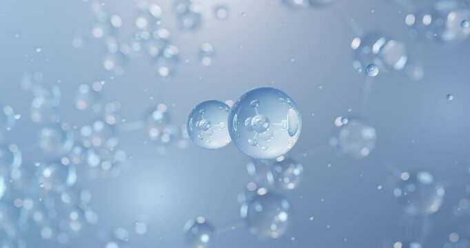 Sodium iodide, rotating 3D model of ionic compound, seamless looped video, molecular structure with selective focus