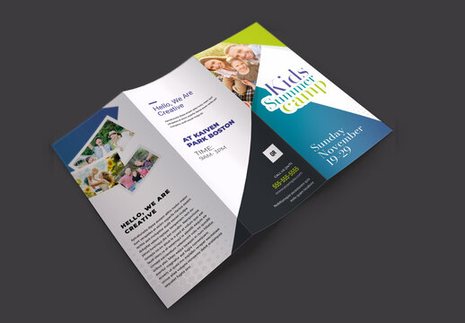 Kids Summer Camp Trifold Brochure Template