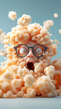 Exploding Head Face: A face with a brain exploding out of the top, expressing stress, overwhelm, or frustration.