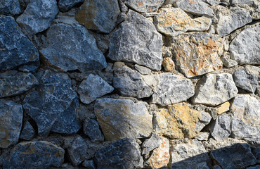 fence real stone wall surface with cement as background.