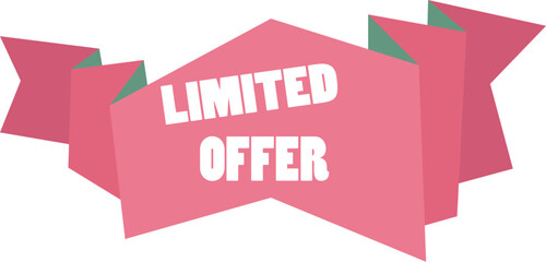 A vibrant pink banner prominently displaying the words Limited Offer in bold lettering.